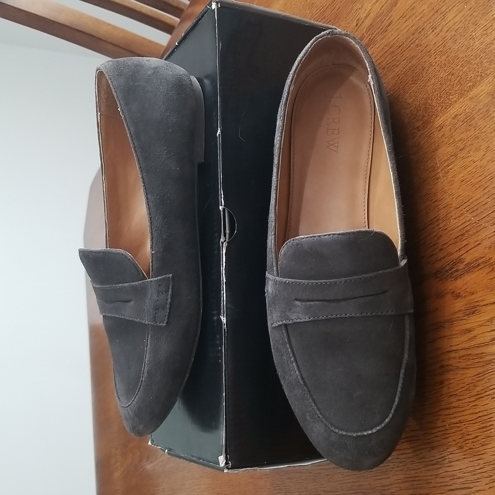 J.crew gray suede penny loafers - Picture 3 of 11